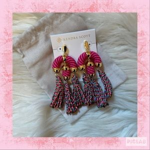 Kendra Scott Masie Statement Tassel Drop Earrings - NWT - Pink